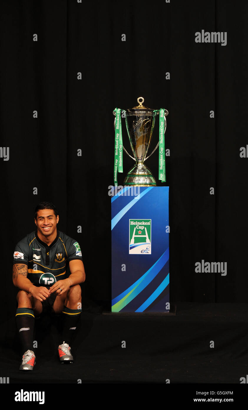 Northampton's captain George Pisi poses during the launch of the ...