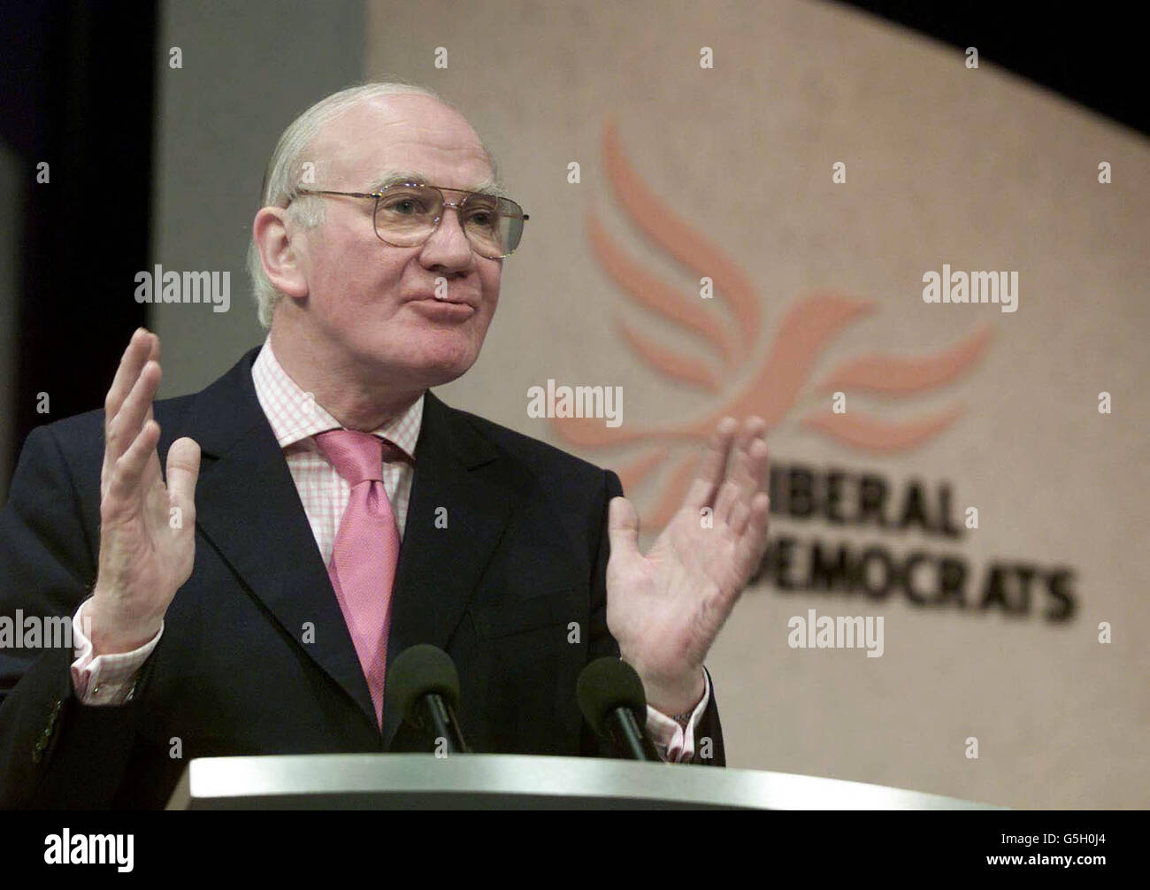 Defence spokesman Menzies Campbell speaking at the Liberal Democrat
