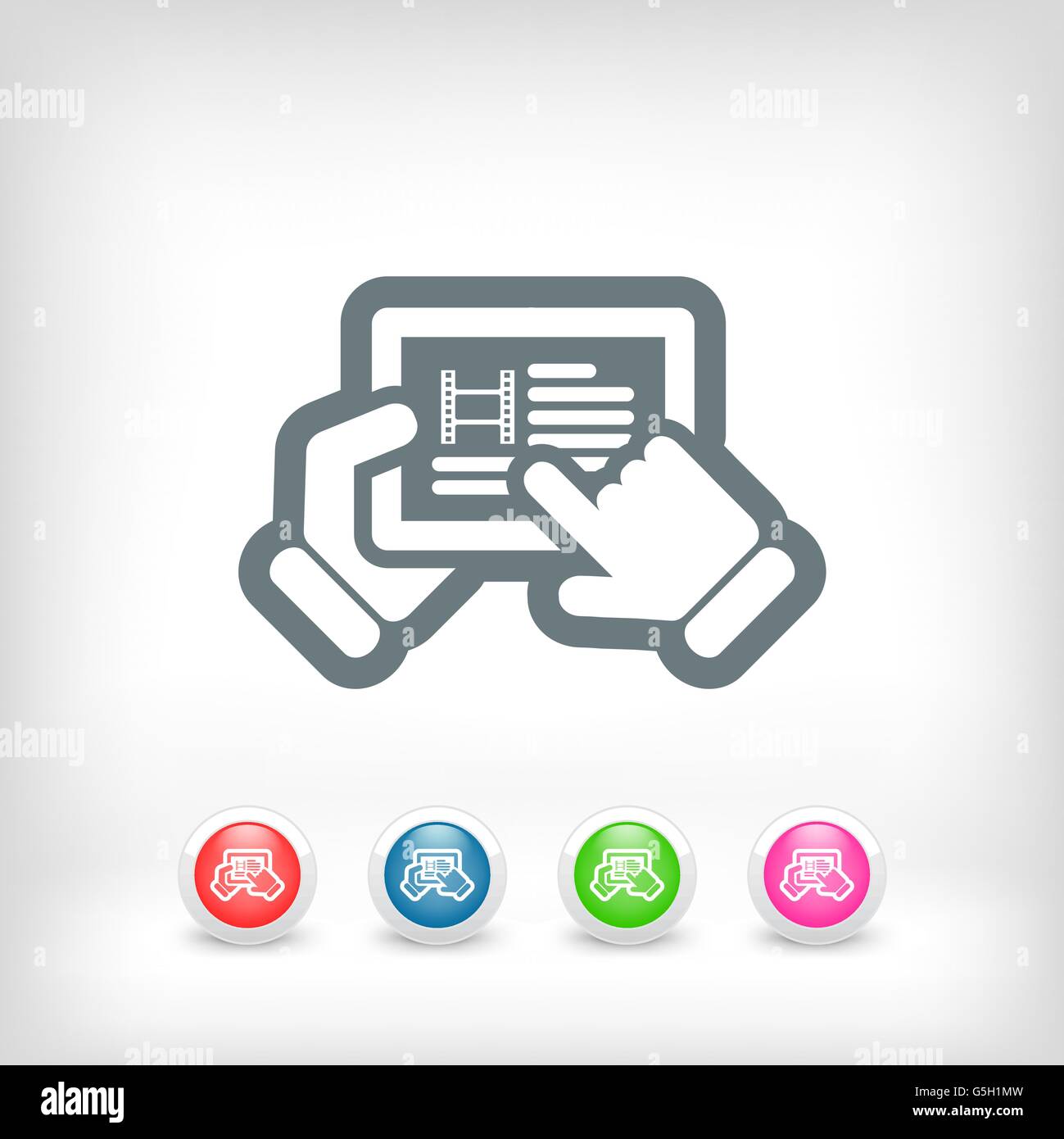 Movie on tablet Stock Vector Image &amp; Art - Alamy