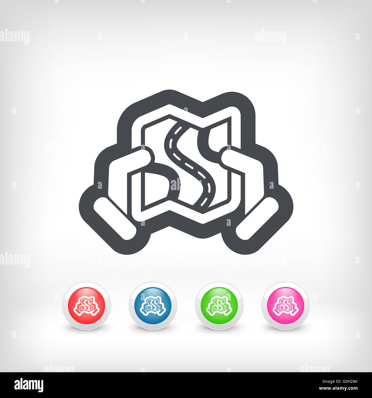 Road Map Icon Stock Vector Image Art Alamy