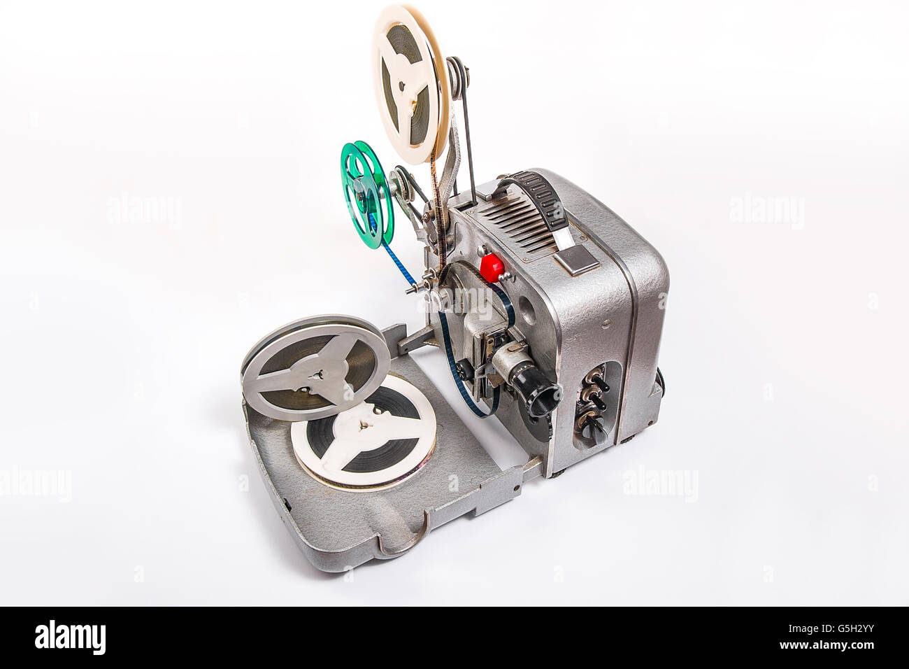 Vintage home movie film projector isolated Stock Photo - Alamy