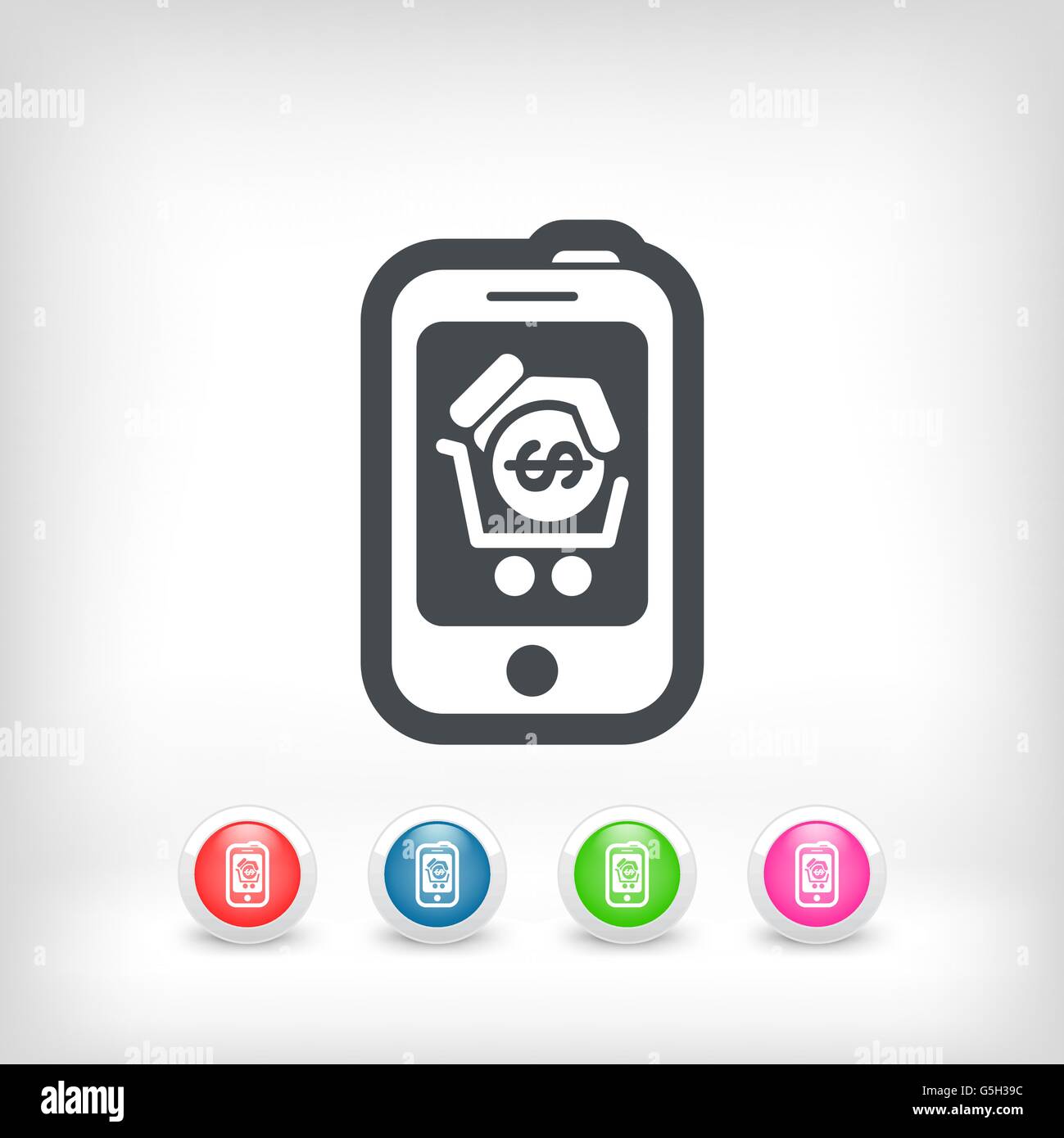 Smartphone cart icon Stock Vector Image & Art - Alamy