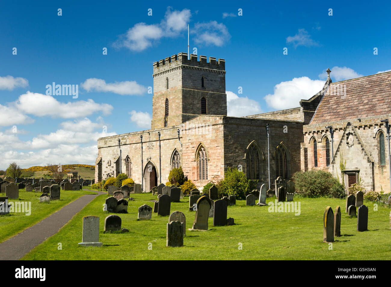 UK, England Northumberland, Bamburgh, parish church of St Aidan Stock Photo