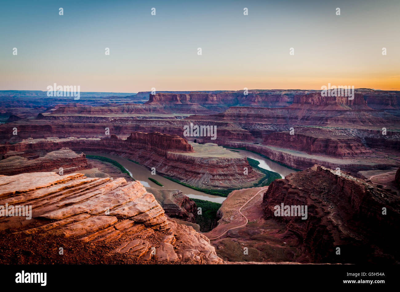 Afternoon and sunset in Dead Horse Point Stock Photo Alamy