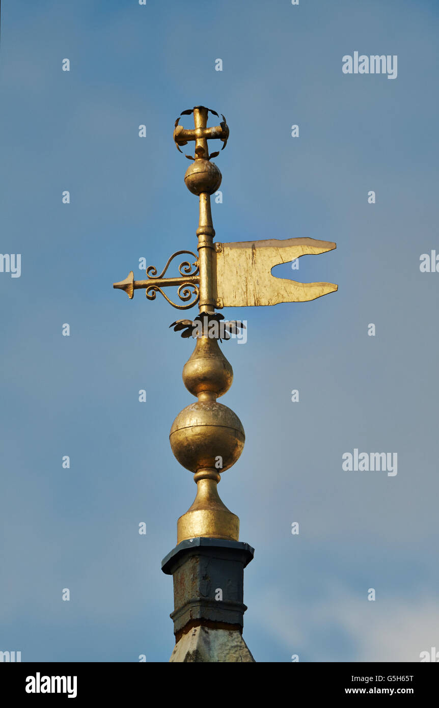 St James Garlickhythe, church in the City of London. The weathervane Stock Photo