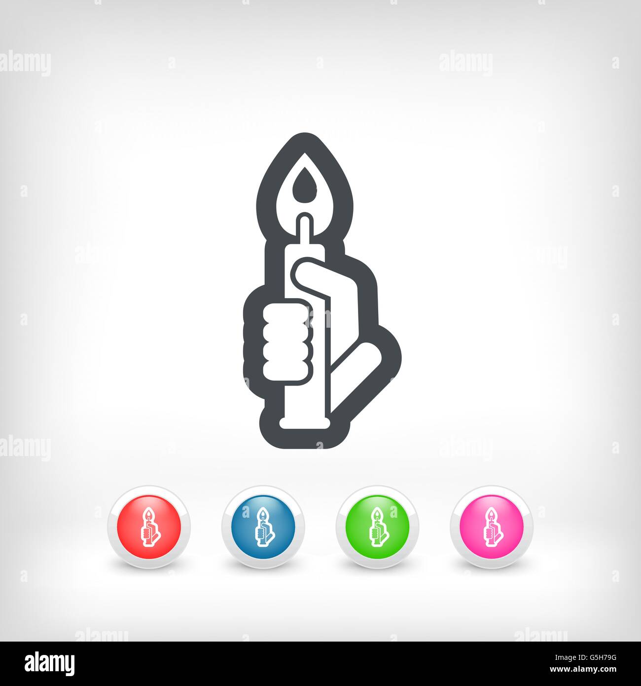 Lighted candle Stock Vector Images Alamy