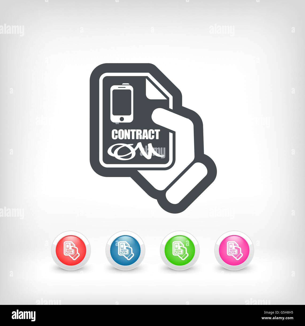 Smartphone contract icon Stock Vector Image & Art - Alamy