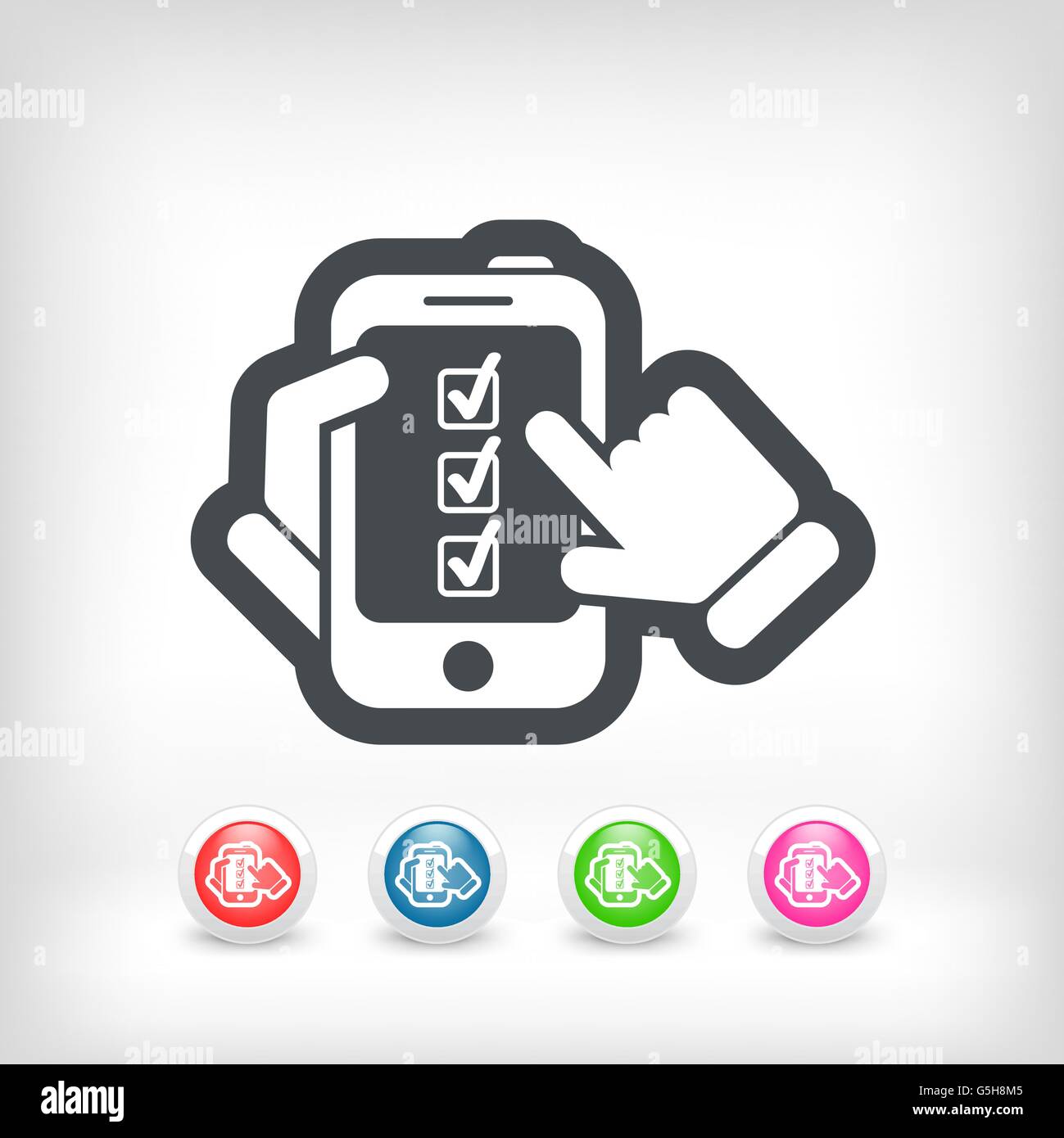 Checkmark menu on smartphone Stock Vector Image & Art - Alamy