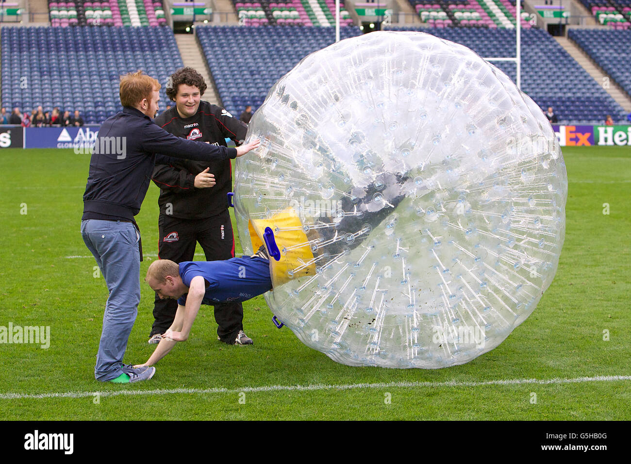 Rugby zorb zorbing hi-res stock photography and images - Alamy