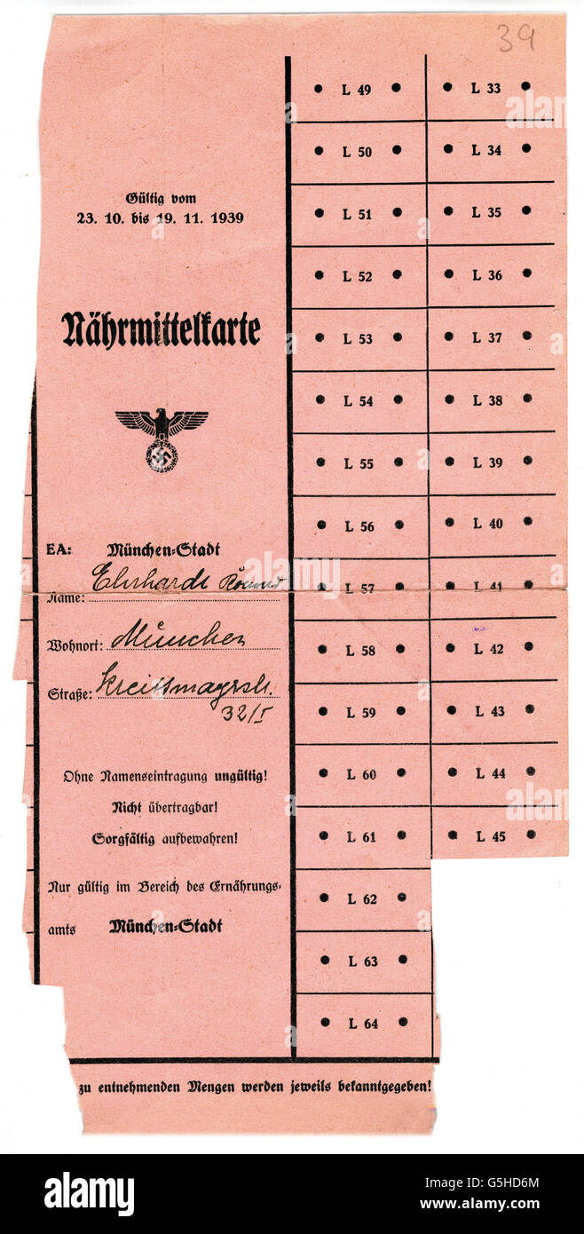 Ration card hi-res stock photography and images - Alamy