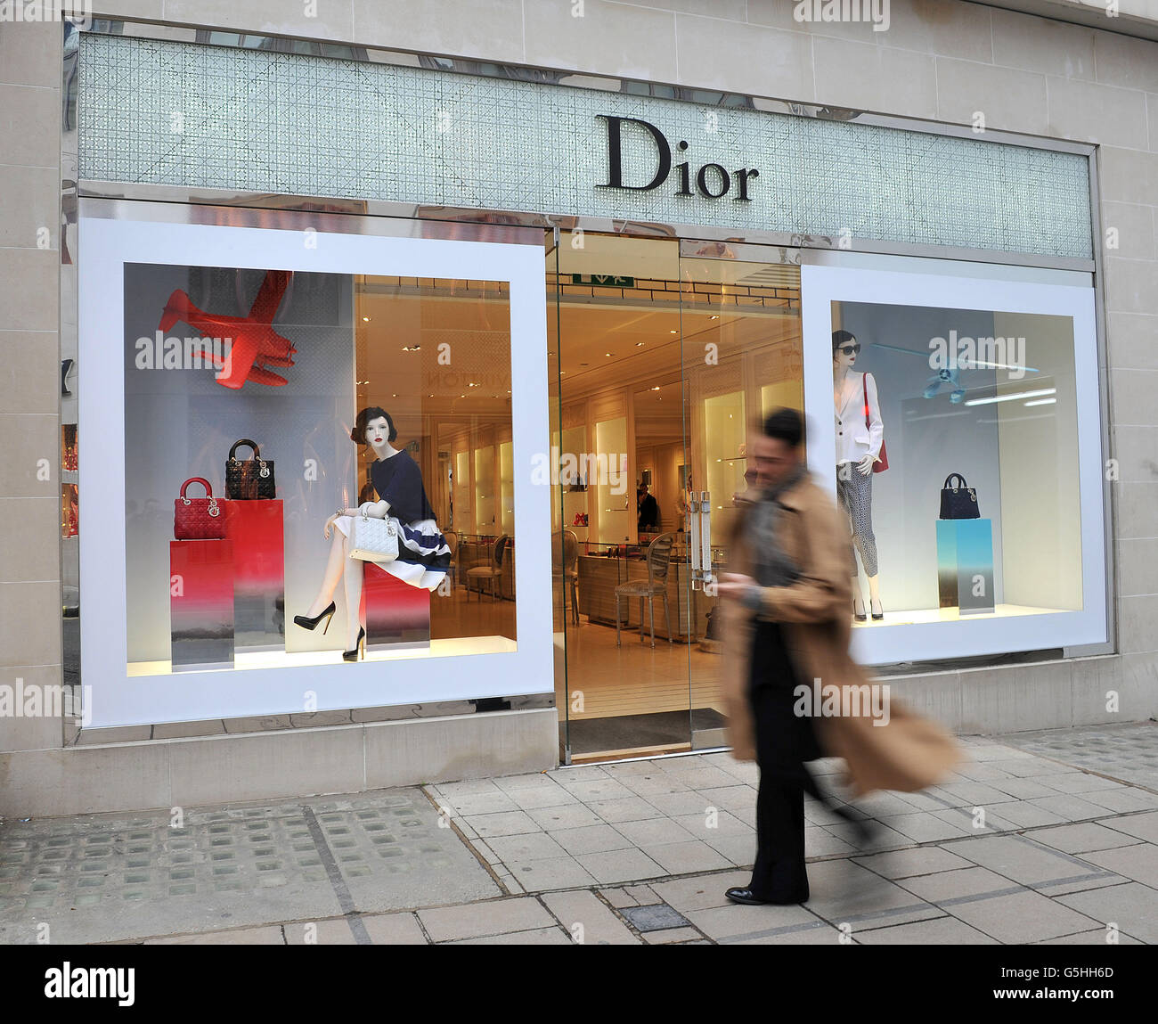 Dior stock. A view of the Dior store in New Bond Street, London Stock ...