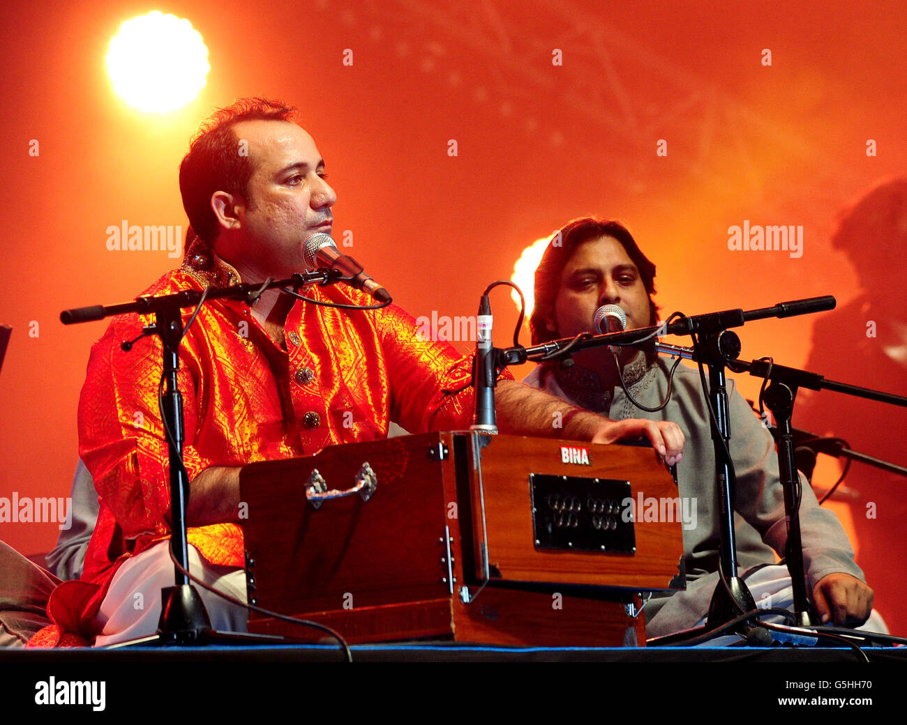 Rahat Fateh Ali Khan performs at the Asian Music Awards at Wembley Arena in  London Stock Photo - Alamy