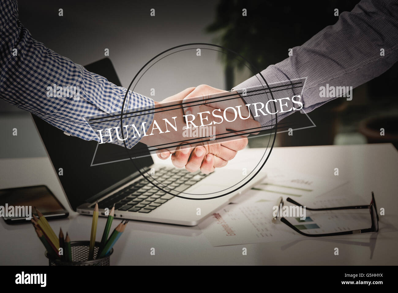 BUSINESS AGREEMENT PARTNERSHIP Human Resources COMMUNICATION CONCEPT Stock Photo