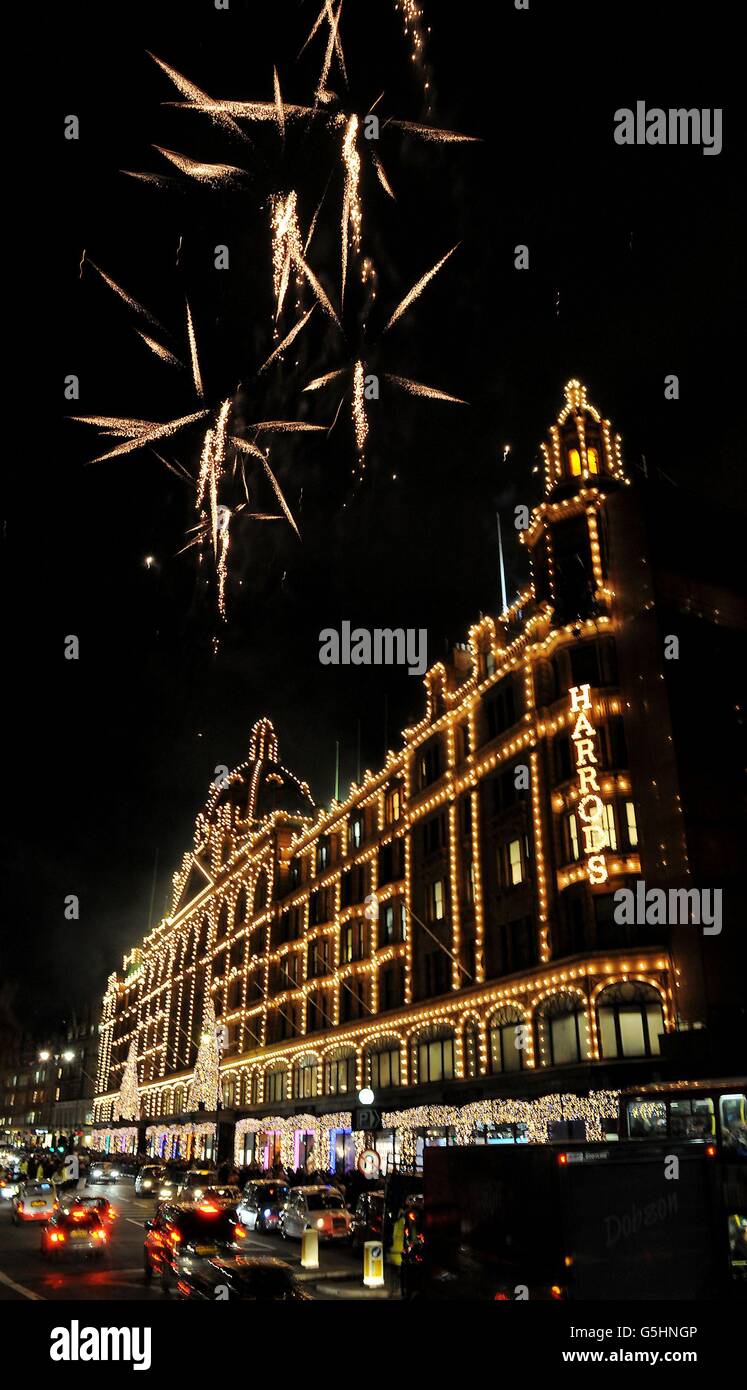 Harrods Christmas Lights Stock Photo Alamy