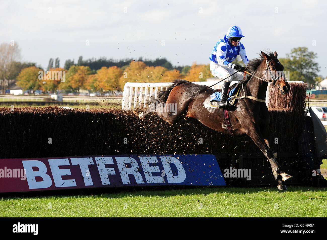 Horse Racing Wetherby Racecourse Stock Photo Alamy