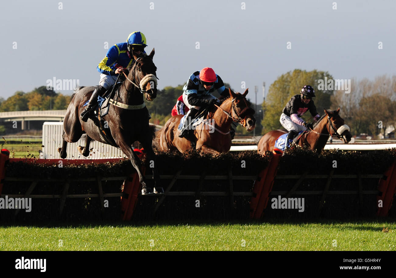 Horse Racing Wetherby Racecourse Stock Photo Alamy