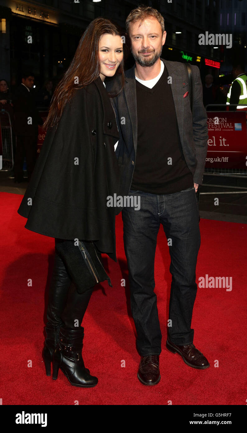 John Simm and his wife Kate Magowan attending the BFI London Film Festival screening of Everyday, at the Odeon West End in central London. Stock Photo