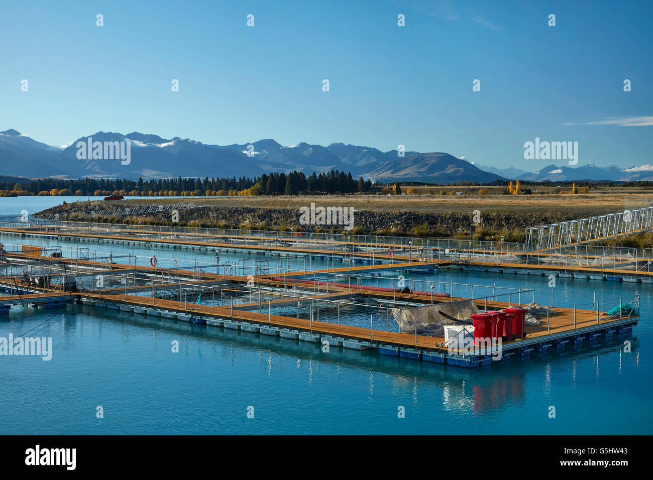 High Country Salmon Farm, Lake Ruataniwha, near Twizel, Mackenzie