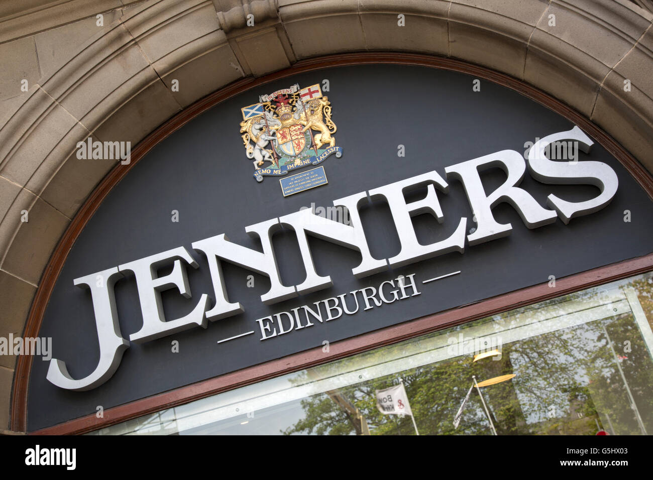 Jenners Department Store Sign; Edinburgh; Scotland; Europe Stock Photo