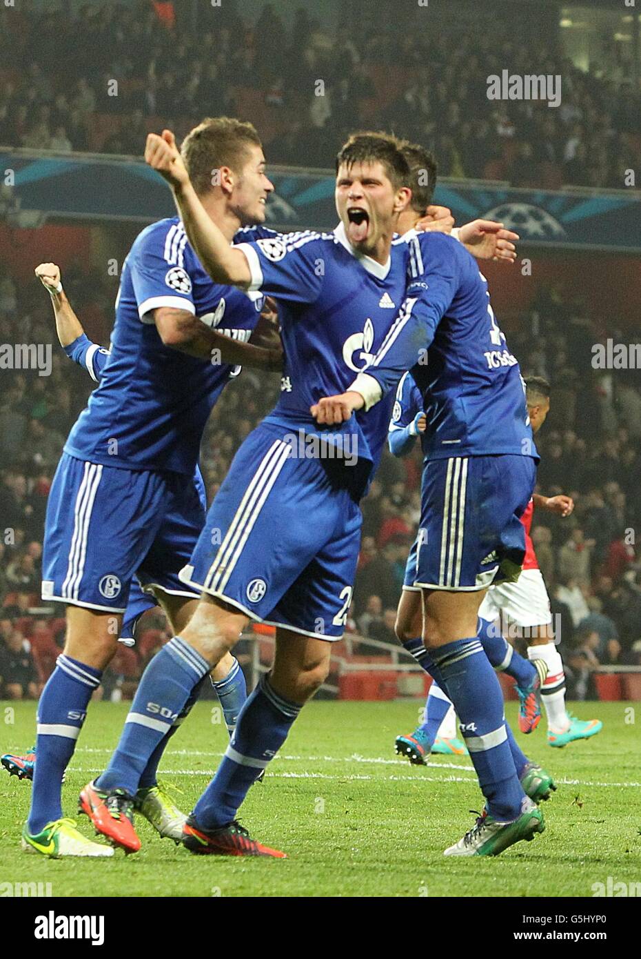 Soccer Uefa Champions League Group B Arsenal V Schalke 04 Stock Photo Alamy