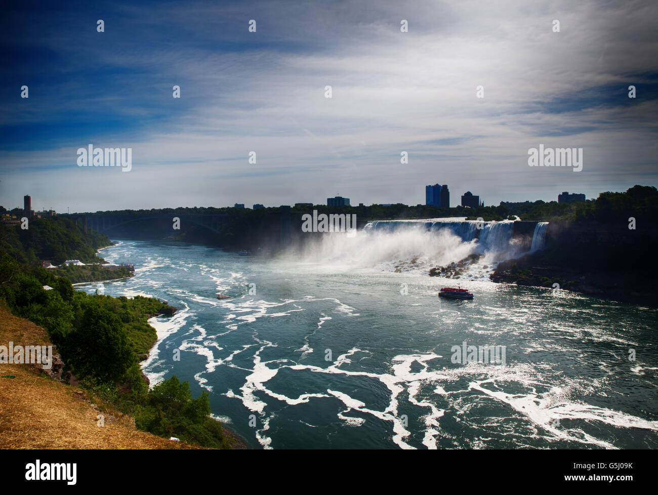 Niagara Falls Boat Ontario Canada Stock Photo
