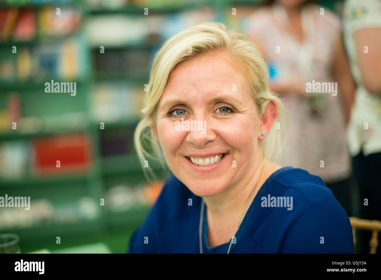 Lucy Hawking, FRSA , English journalist and novelist. The daughter of theoretical physicist Stephen Hawking and writer Jane Wilde Hawking,   Author of 'George and the Blue Moon'.  The Hay Festival of Literature and the Arts, Hay on Wye, Powys, Wales UK, June 03 2016 Stock Photo