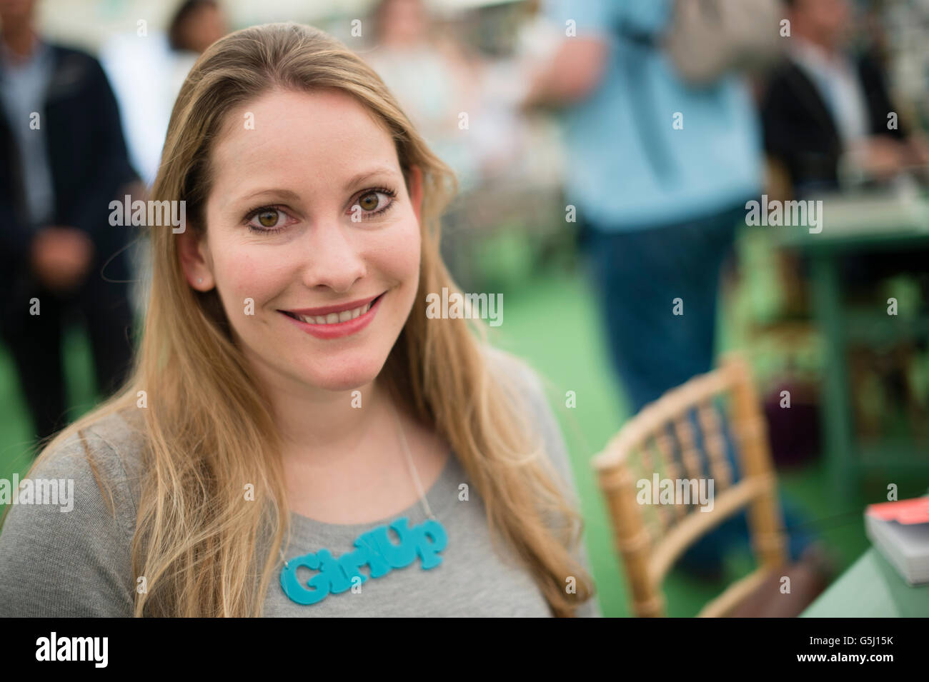 Laura Bates: British feminist writer. She founded the Everyday Sexism Project website in April 2012. Her first book, Everyday Sexism, was published in 2014  The Hay Festival of Literature and the Arts, Hay on Wye, Powys, Wales UK, June 03 2016 Stock Photo