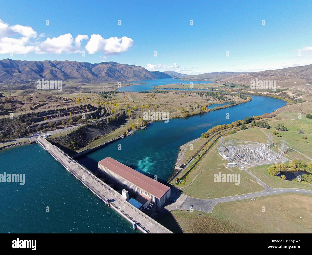 Lake Aviemore, Aviemore Dam, and Lake Waitaki (below dam), Waitaki