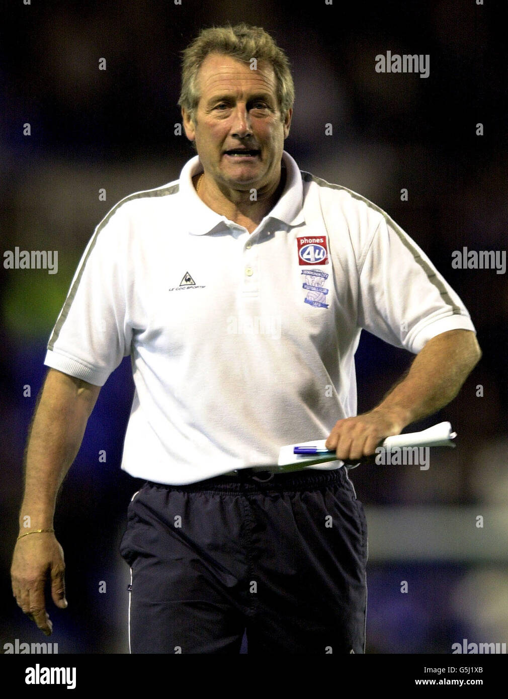 FOOTBALL MANAGER JIM BARRON Stock Photo