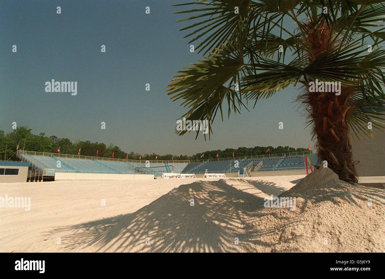 22-MAY-95, Olympic Venues Atlanta, Clayton County International Park-Beach  Volleyball venue Stock Photo - Alamy, image size:1300x943