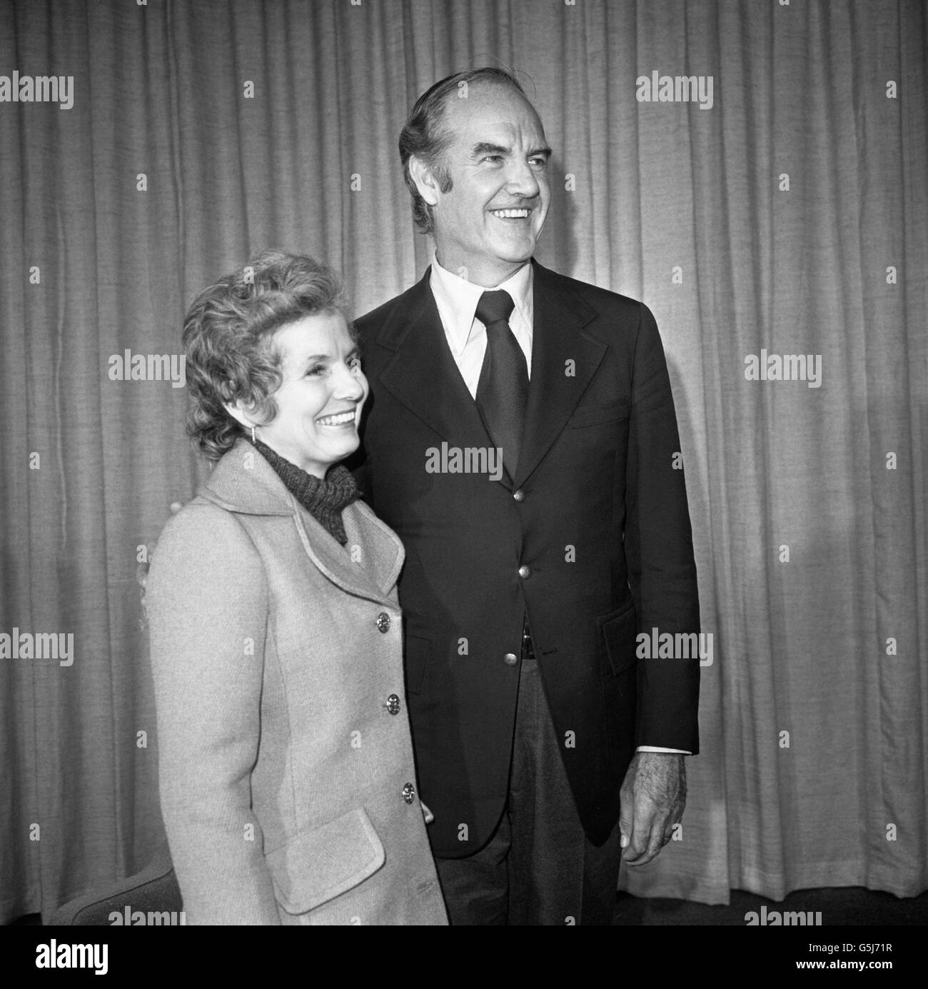 Senator mcgovern with his wife eleanor Black and White Stock