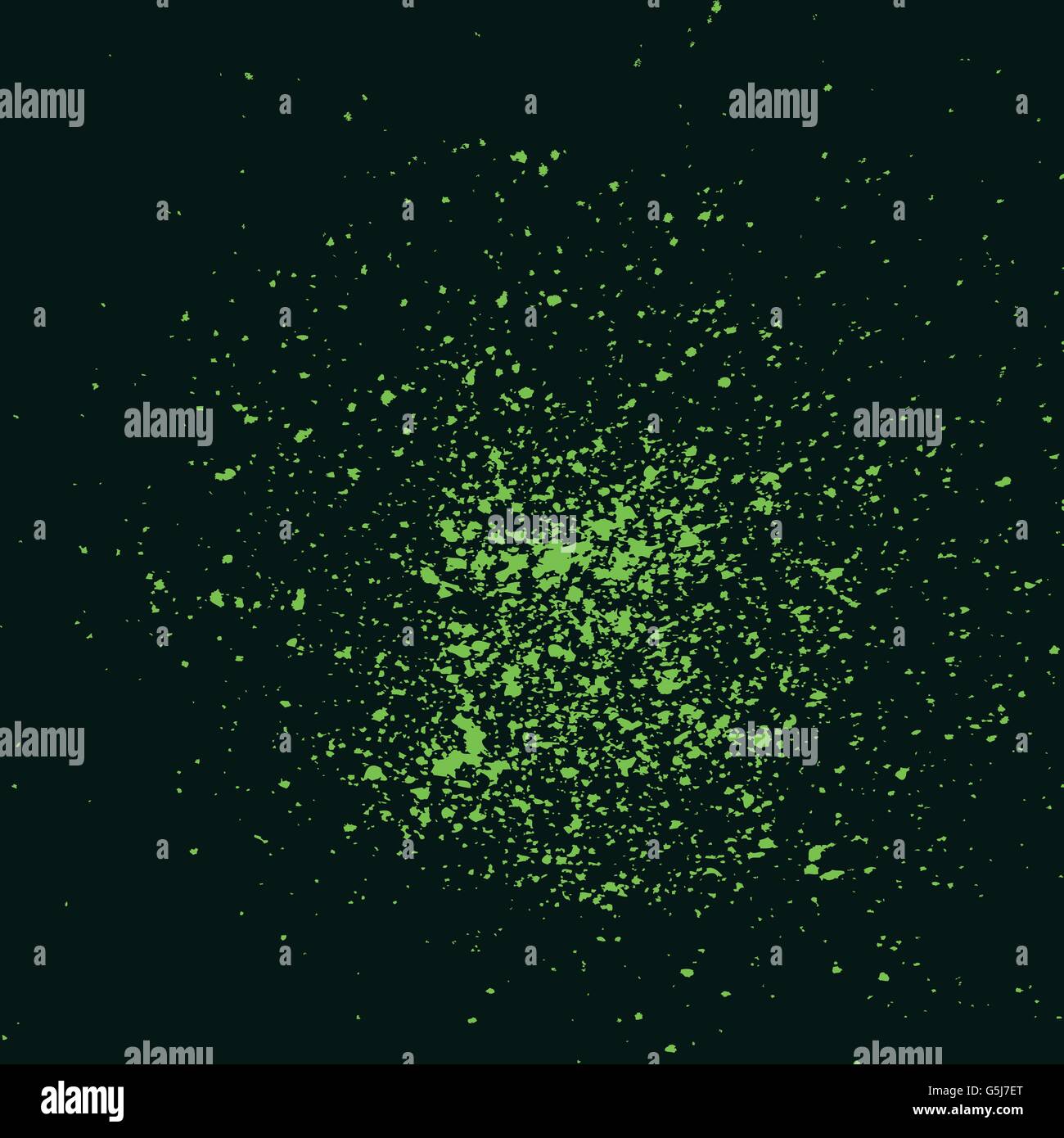 Colorful acrylic paint splatter on black background. Neon spray stains