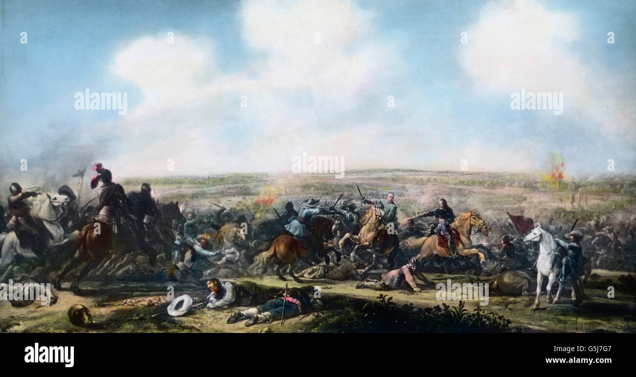 Die Schlacht bei Lützen. The battle of Luetzen Stock Photo Alamy