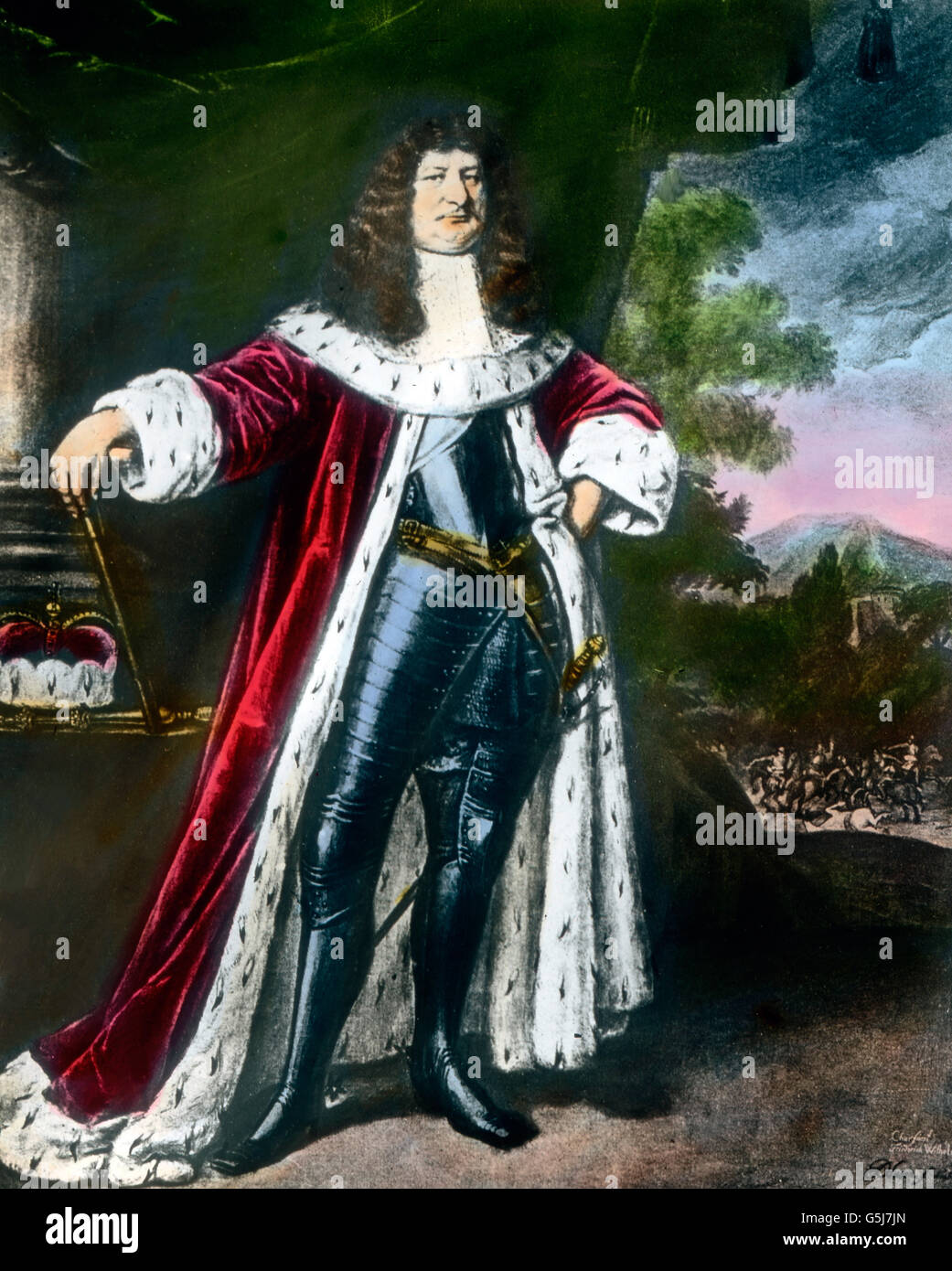Der große Kurfürst Friedrich Wilhelm von Brandenburg. Frederick William, Elector of Brandenburg. Stock Photo