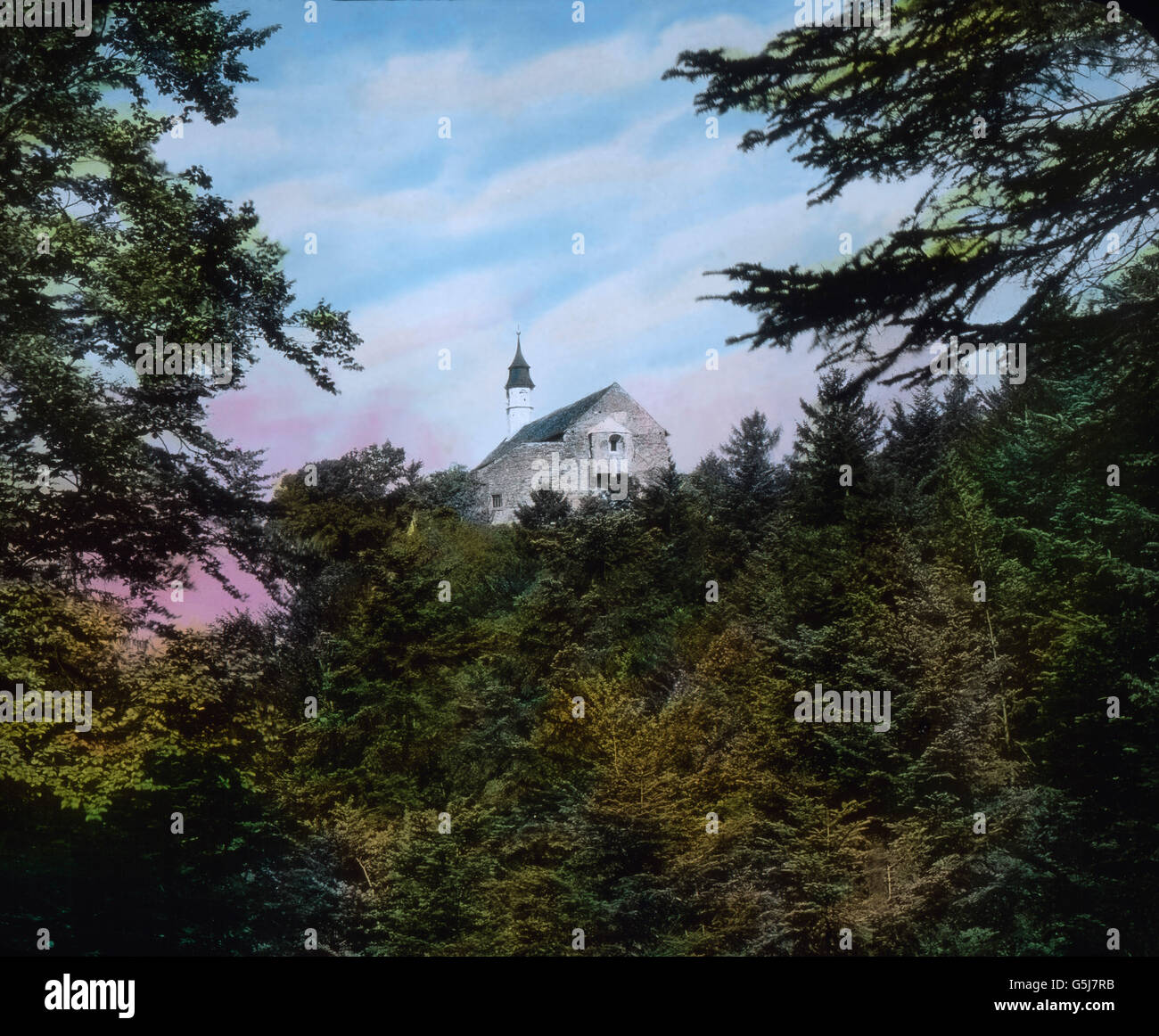 Die Burg Hohenbregenz. Hohenbregenz castle, Vorarlberg, Austria Stock