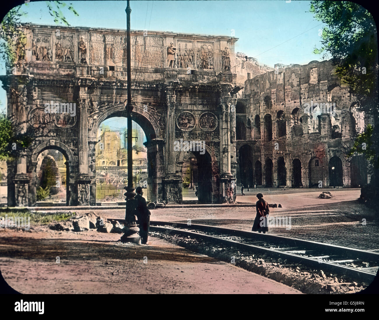 Rom. Konstantinsbogen. Triumphbogen. Rome. Arch of Constantine. triumphal arch Stock Photo