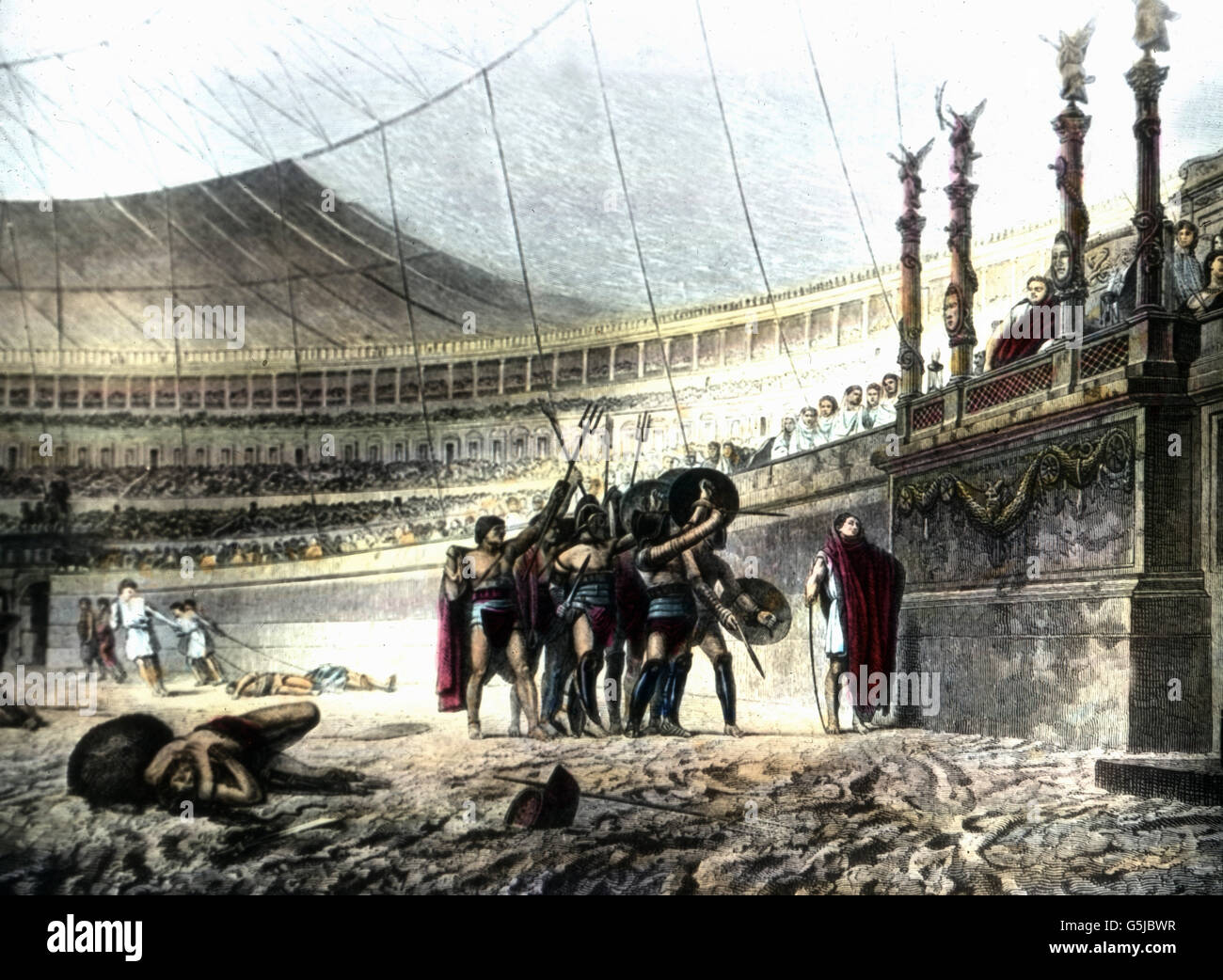 Mit dem Ruf "Ave Caesar! Morituri te salutant!" begüßen die Gladiatoren im Kolosseum in Rom den