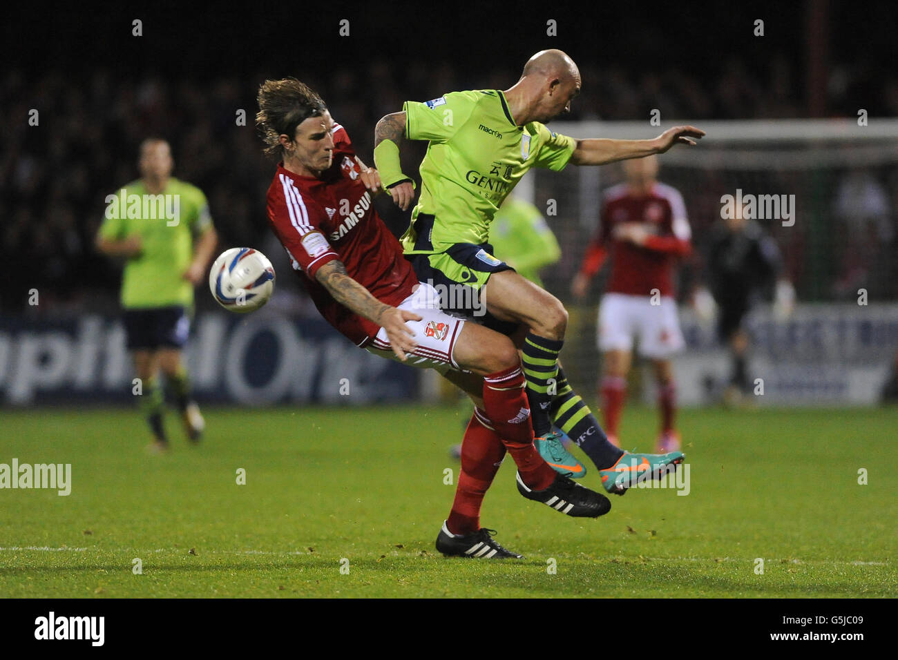 Soccer - Capital One Cup - Fourth Round - Swindon Town v Aston Villa - The County Ground Stock Photo