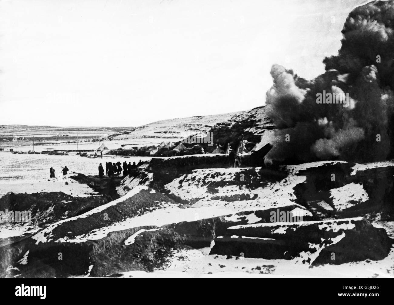 Ein Bild aus dem russisch chinesischen Krieg, 1905. Photo from the Russian Chinese War, 1905. Stock Photo