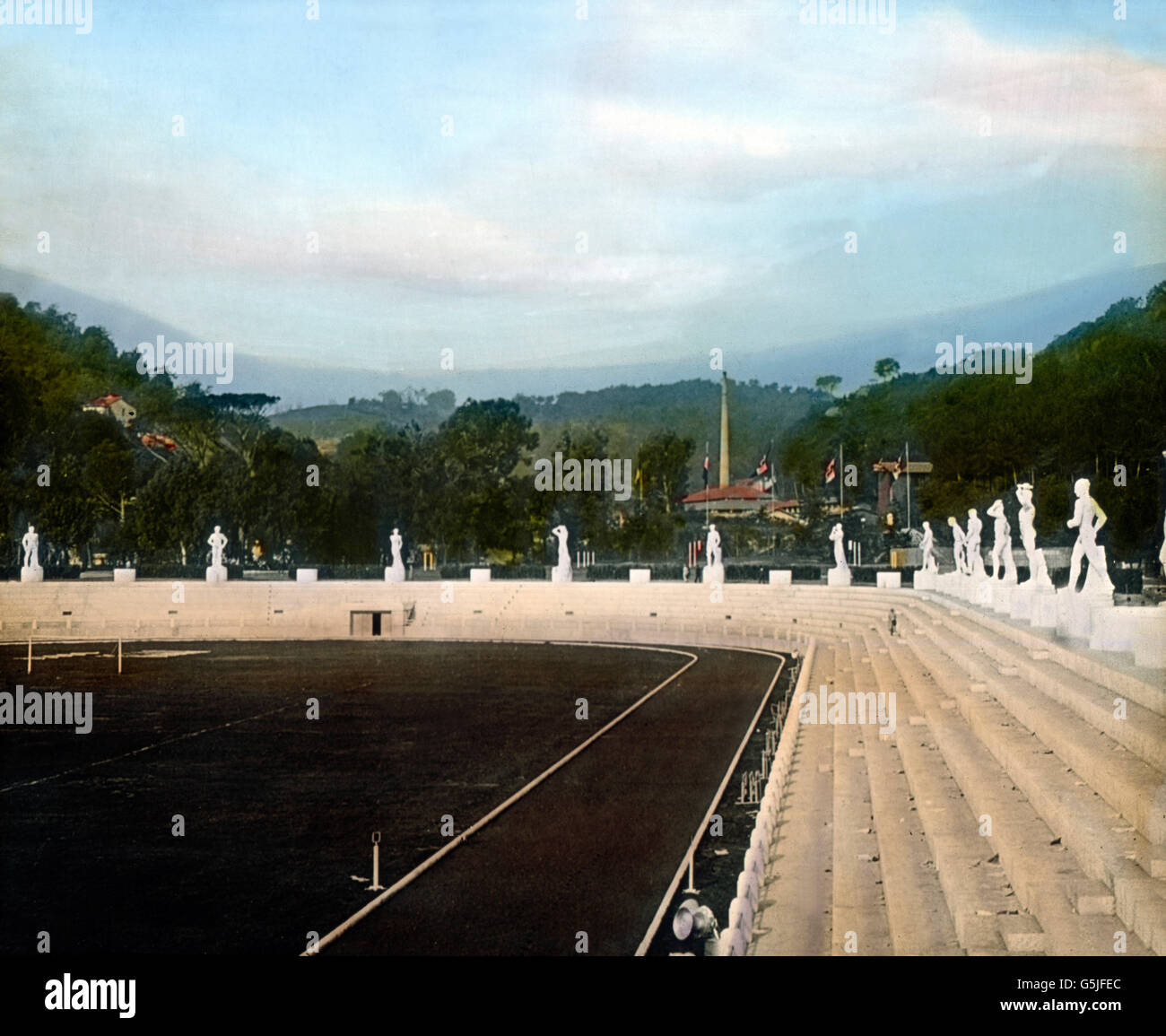 Im Inneren des Foro Mussolini in Rom, Italien 1930er Jahre. Interior of Foro Mussolini at Rome, Italy 1930s. Stock Photo