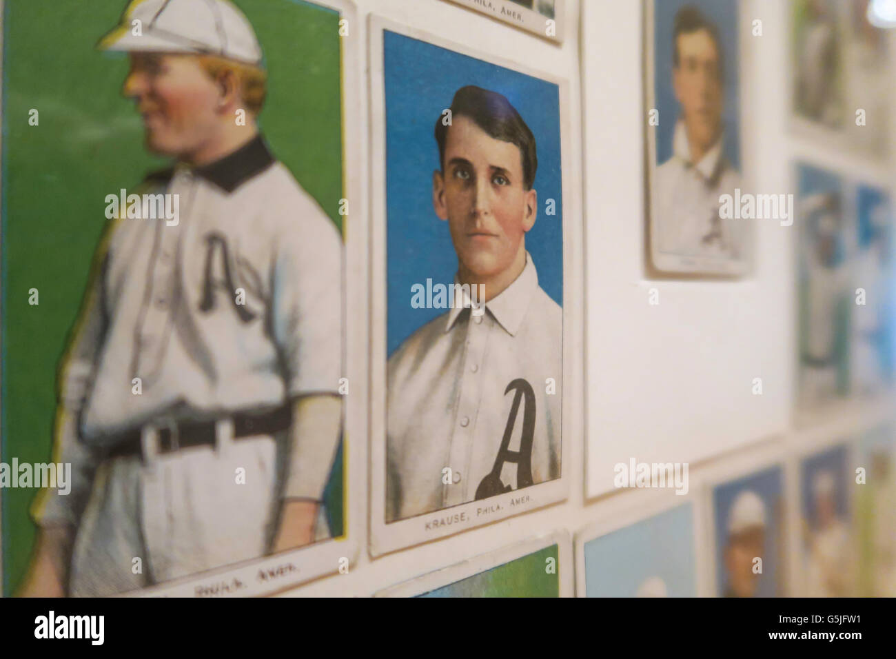 Vintage Baseball Card Display,The Metropolitan Museum of Art, NYC, USA Stock Photo Alamy