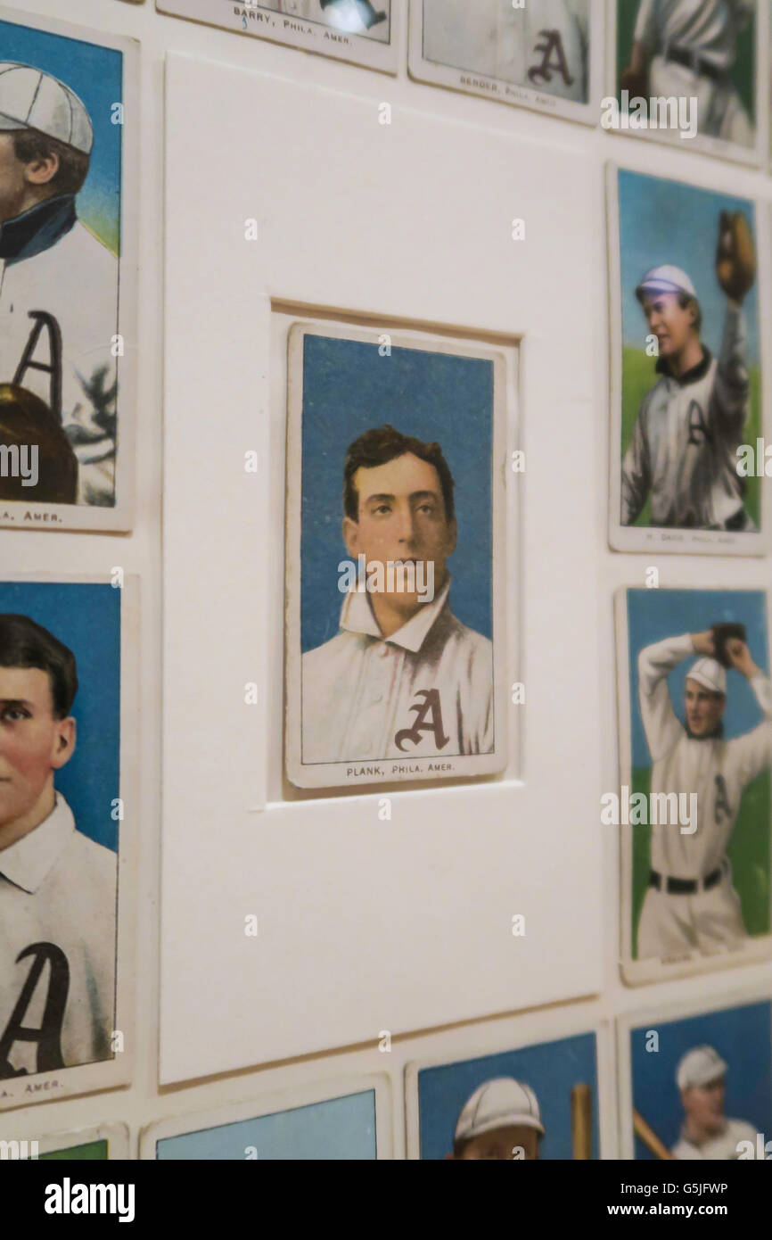 Vintage Baseball Card Display,The Metropolitan Museum of Art, NYC, USA Stock Photo Alamy