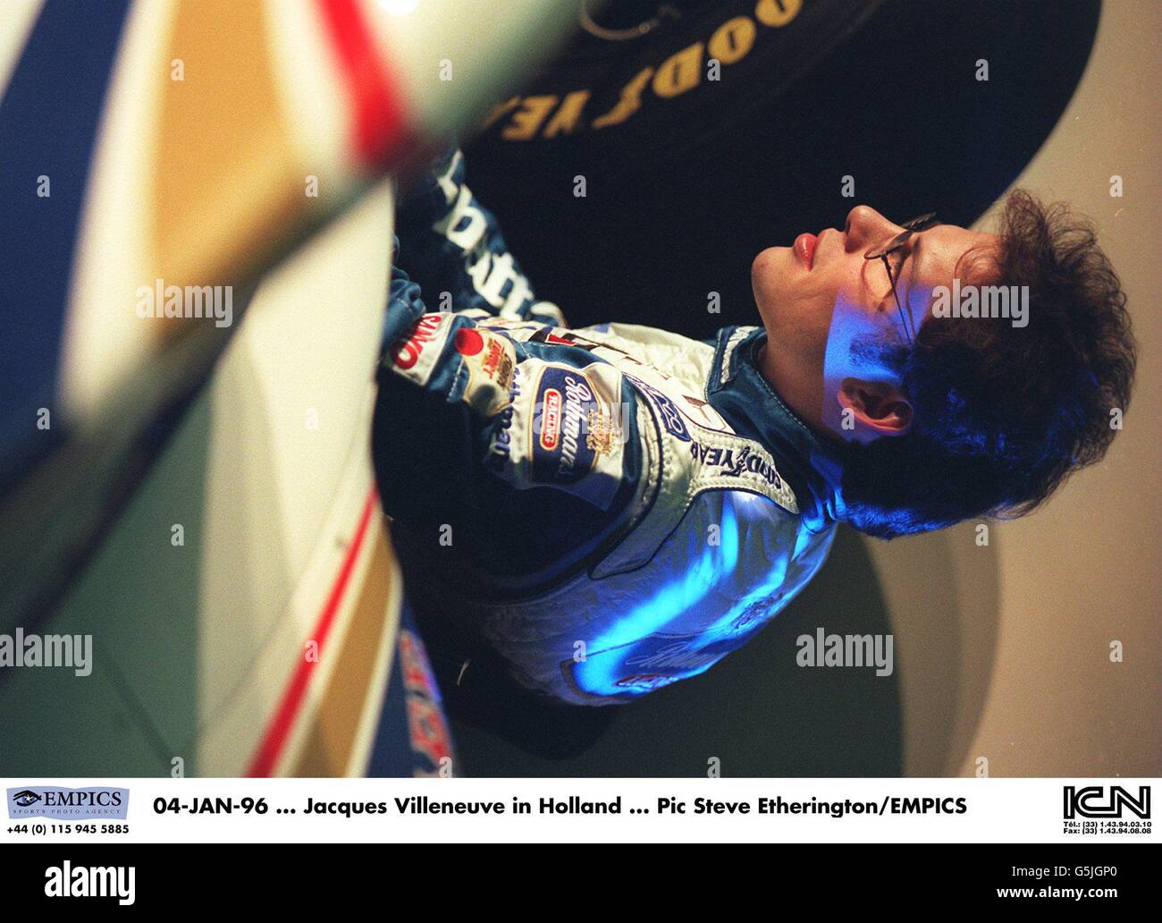 Motor Racing. Jacques Villeneuve, Rothmans, Renault Stock Photo - Alamy