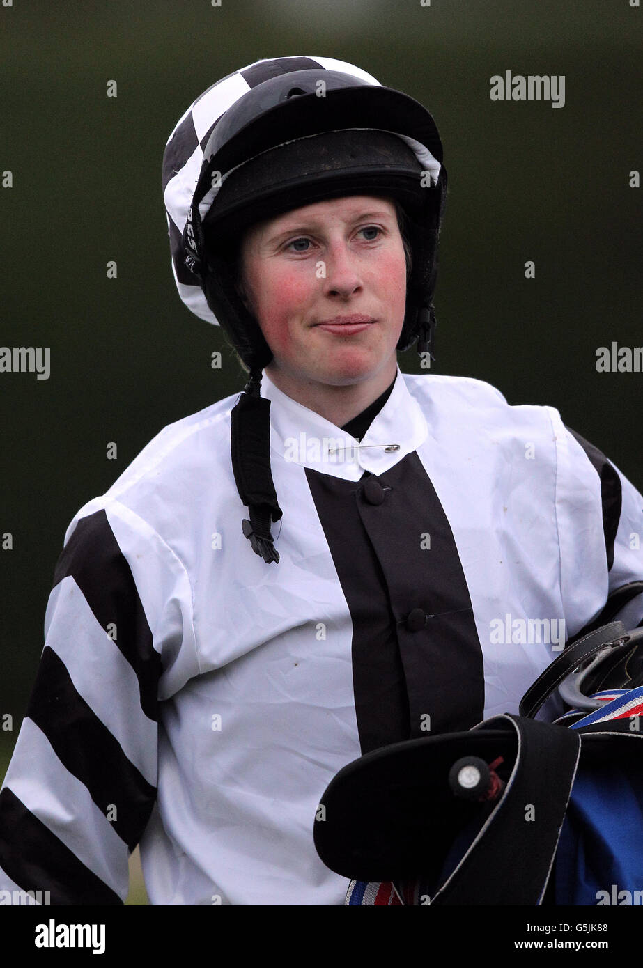 Horse Racing Nottingham Races. Miss Alice Mills, jockey Stock Photo