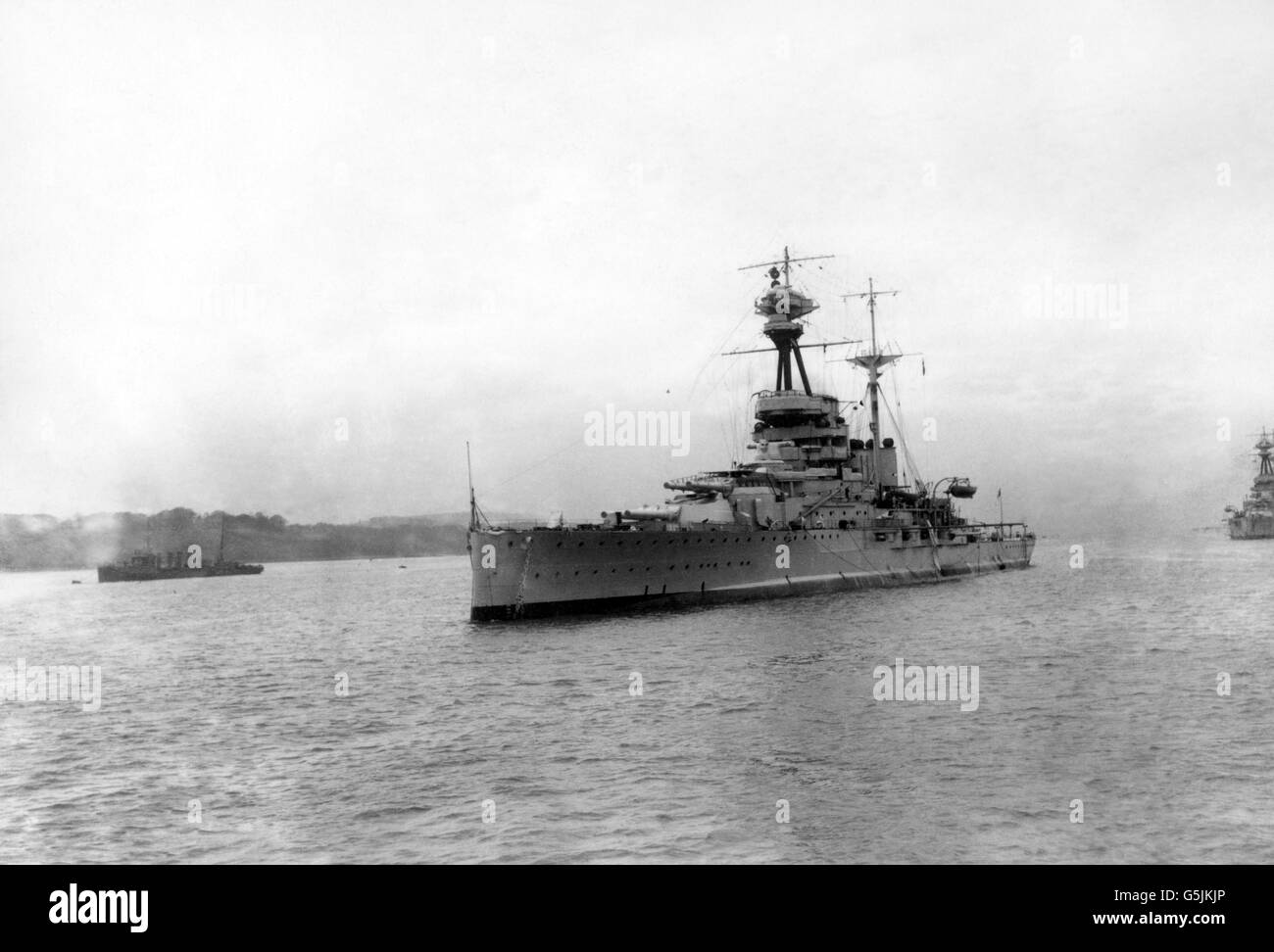 World War One - HMS Resolution - Rosyth Stock Photo