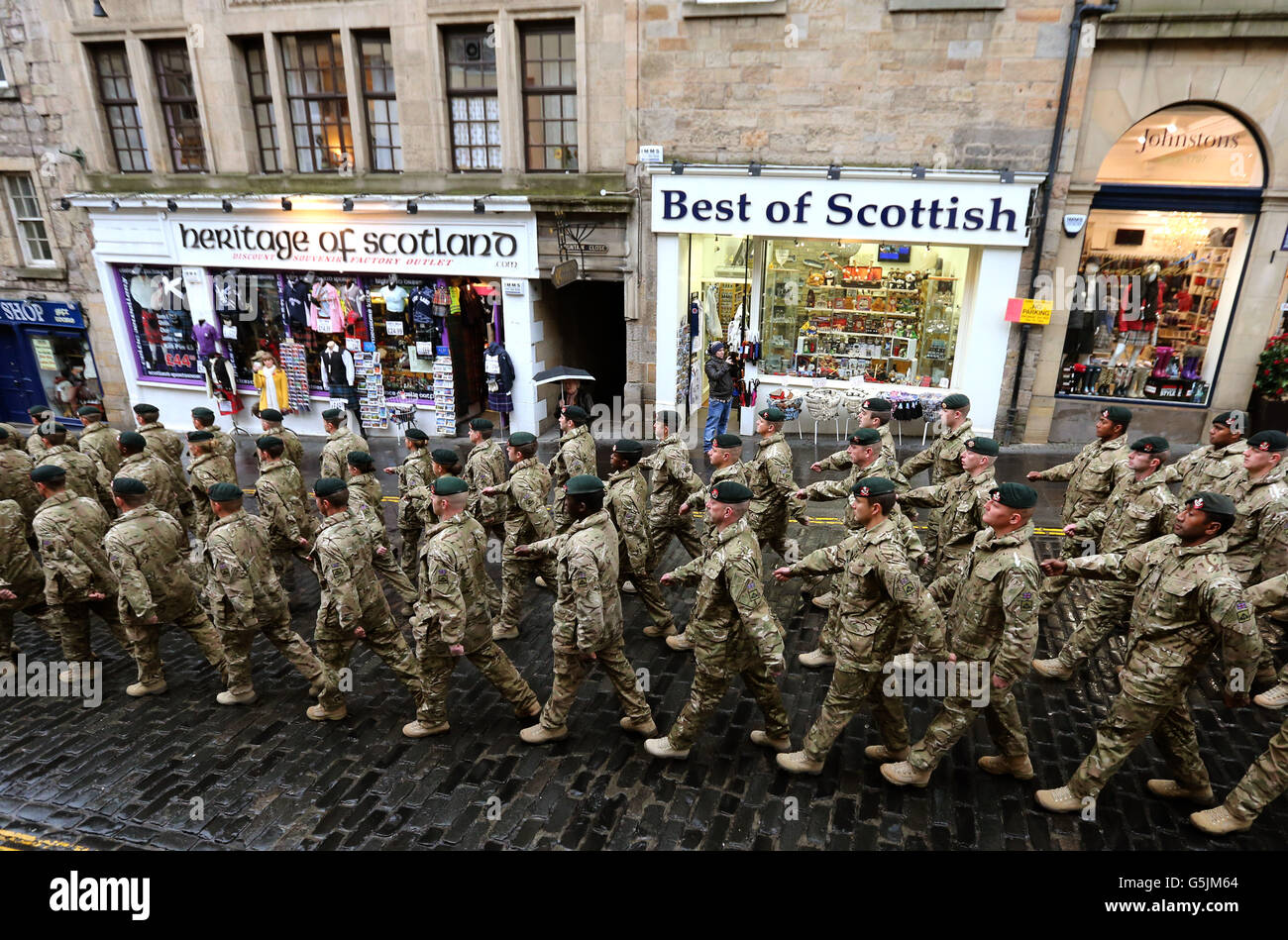 The 3rd Battalion The Rifles granted the freedom of the city of Edinburgh Stock Photo