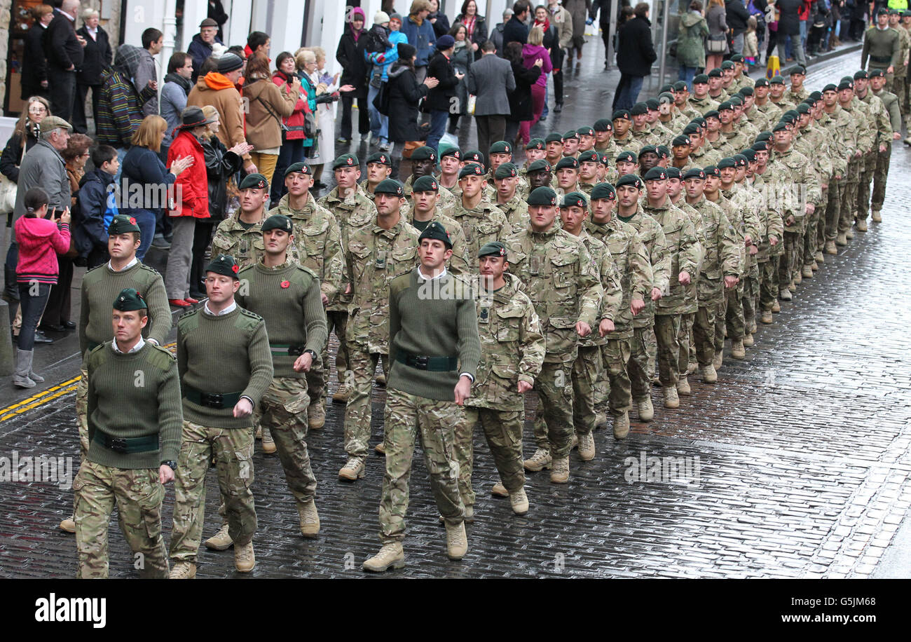 The 3rd Battalion The Rifles granted the freedom of the city of Edinburgh Stock Photo