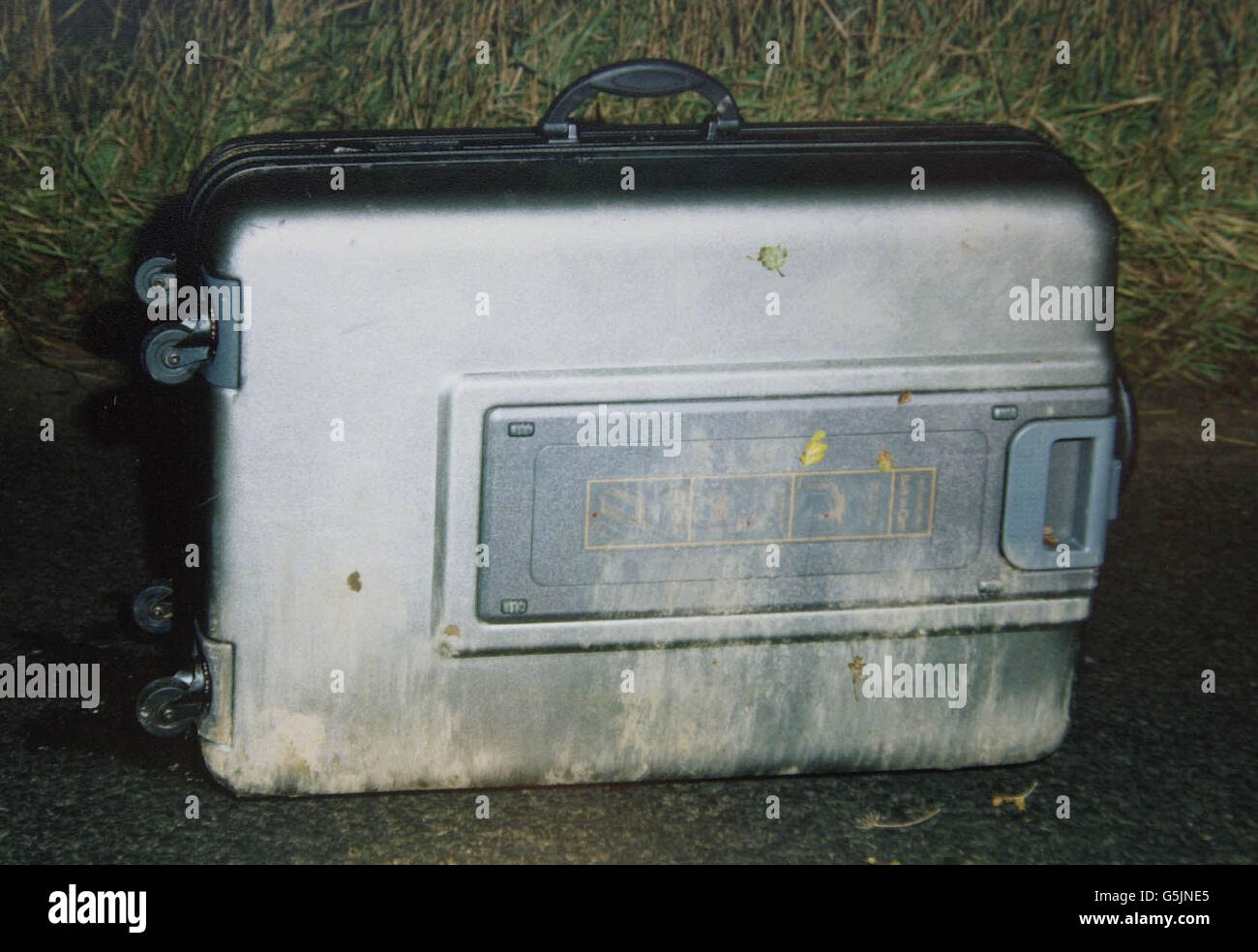 The suitcase which contained the body of a bound and gagged woman who was discovered in a country lane near York. The body of an Asian or Oriental-looking woman who's identity is still unknown to police, was discovered near the busy A64 dual carriageway. * 9/1/02: North Yorkshire police have identified the body as that of Hyo Jung Jin from South Korea. Police said she was a 21-year-old student at Lyon University in France who was due to visit London in October and said concerns were initially raised after Hyo Jung Jin failed to return to her university in October of last year. Stock Photo