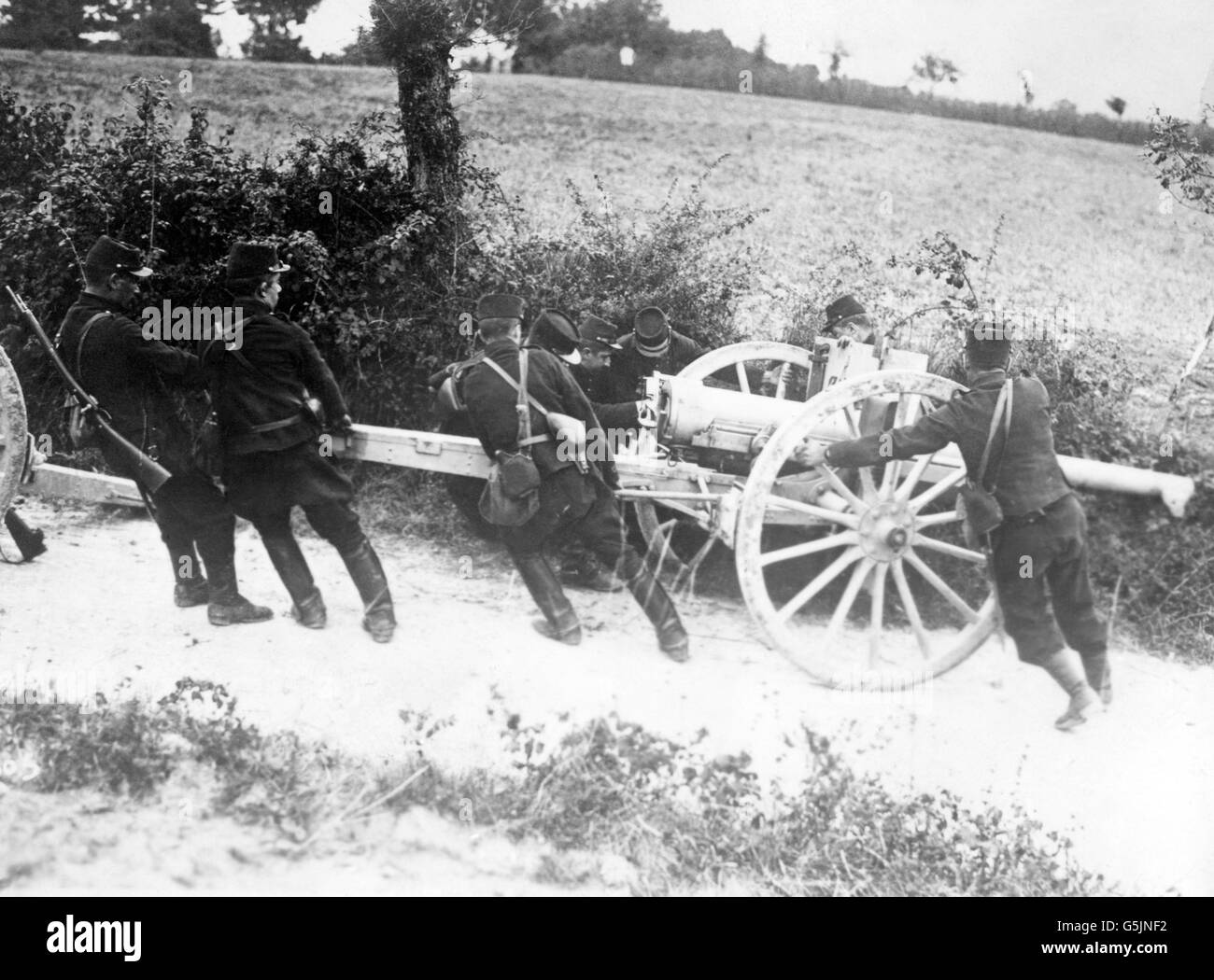 World War One - French Army - Artillery Stock Photo