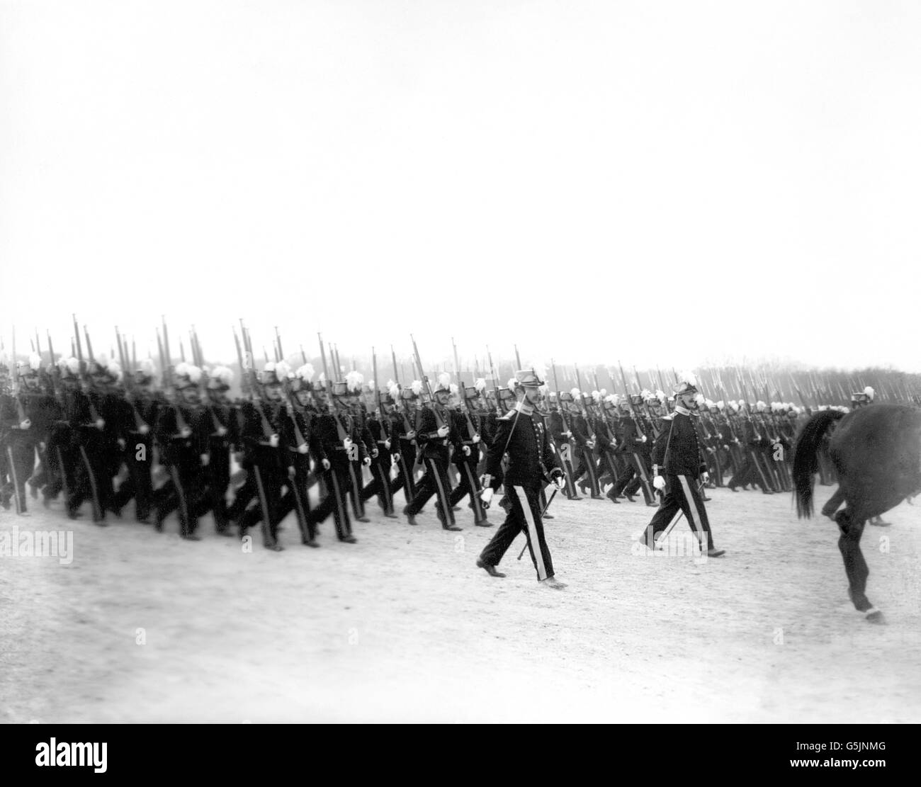 World War One - French Army Review Stock Photo